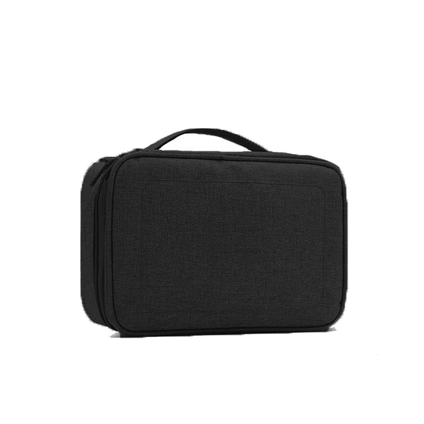 Cable Organizer Travel Case with Shelf - Black