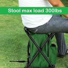 Load image into Gallery viewer, Folding Stool with Cooler Backpack - Forest Green

