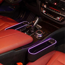 Load image into Gallery viewer, CAR SEAT GAP STORAGE CUBBY WITH PURPLE LED LIGHT USB PORT
