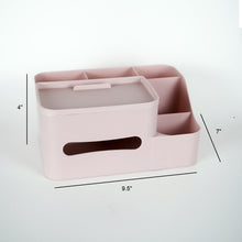 Load image into Gallery viewer, Desktop Five Compartment Organizer with Tissue Box
