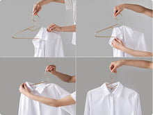 Load image into Gallery viewer, heavy duty aluminum clothes hangers gold
