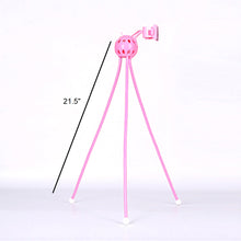 Load image into Gallery viewer, Globe spin Flexible Leg Tripod Phone Stand 21.5&quot;H - Pink
