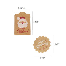 Load image into Gallery viewer, Kraft Paper Christmas Themed Gift Tags 120pc
