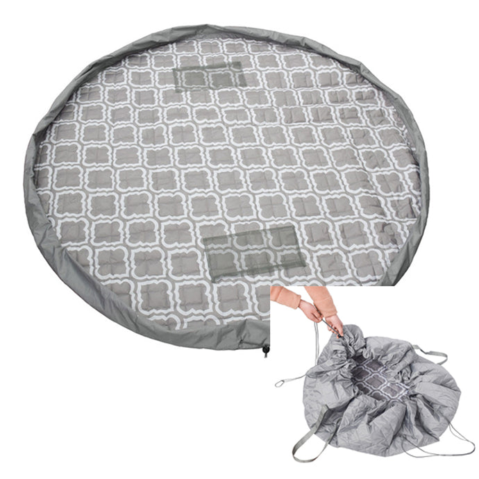 Quilted Toy Play Mat Grey