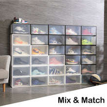 Load image into Gallery viewer, Shoe Storage Box Side Open Short Black
