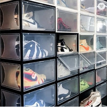 Load image into Gallery viewer, Shoe Storage Box Side Open Short Black

