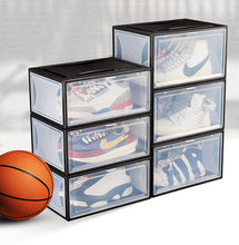 Load image into Gallery viewer, Shoe organizer side open black short
