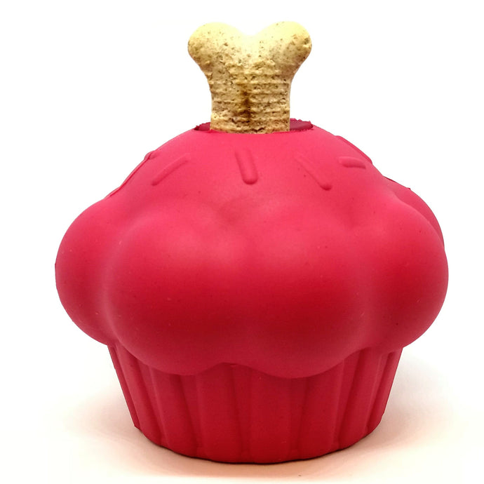 MKB medium cupcake-chew toy and treat dispenser-pink