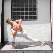 Load image into Gallery viewer, Closed Cell TPE Yoga Mat 1/4in- Black and Grey
