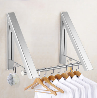 Wall Mount Clothes Hanger Drying Rack for Clothes