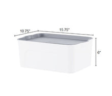 Load image into Gallery viewer, 2pc Stacking bins with lid-Medium-White
