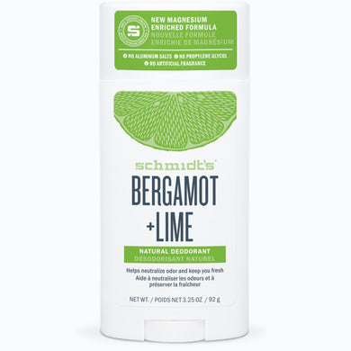 Schmidt's Bergamot and lime deodorant for women and men
