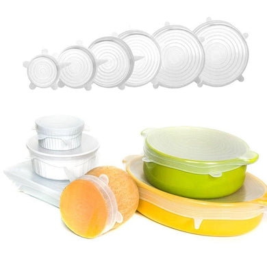 net zero silicone stretch seal lids reusable 6 pack food container lids
