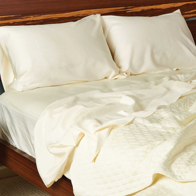 100% Bamboo Bed Sheets Full Size Ivory