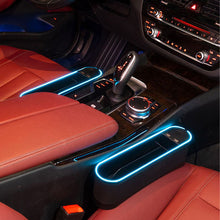 Load image into Gallery viewer, CAR SEAT GAP STORAGE CUBBY WITH BLUE LED LIGHT USB PORT
