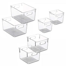 Load image into Gallery viewer, Clear Plastic Storage Bins Set
