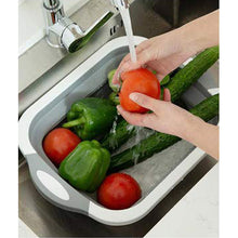 Load image into Gallery viewer, Collapsible Cutting Board with Dish Tub and Drain
