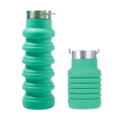 Collapsible Silicone Travel Water Bottle Green