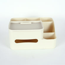 Load image into Gallery viewer, Desktop Five Compartment Organizer with Tissue Box
