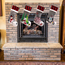 Load image into Gallery viewer, Extra Large Christmas Stocking with Plaid Cuff 4Pc Set

