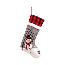 Load image into Gallery viewer, Extra Large Christmas Stocking with Plaid Cuff 4Pc Set
