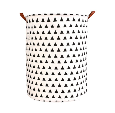Fabric Basket White and black triangles