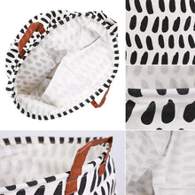 Load image into Gallery viewer, Fabric Basket XL Black and White Zigzags
