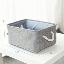 Load image into Gallery viewer, Fabric Storage Basket 2Pc Grey
