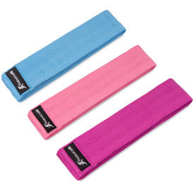 fabric resistance bands light medium heavy blue pink magenta