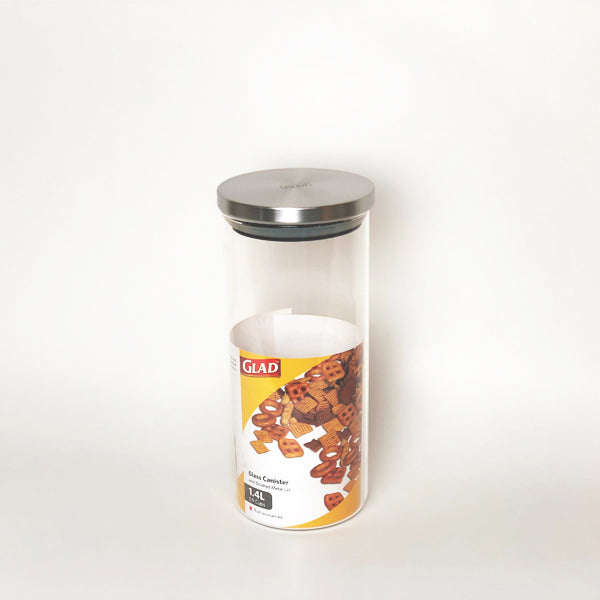 Glad Glass Container with Stainless Steel Lid