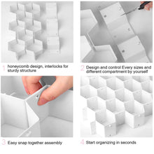 Load image into Gallery viewer, Honeycomb Drawer Organizer in White
