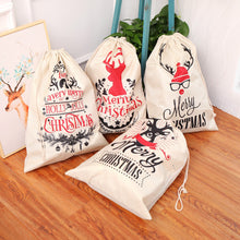 Load image into Gallery viewer, Large Burlap Christmas Sack Bags 2pc with Kraft Paper Gift Tags Santa Letter
