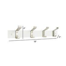 Load image into Gallery viewer, Liberty bent 8 hook rail coat rack white
