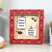 Load image into Gallery viewer, Valentine&#39;s Day Gift Galentine&#39;s Day Gift Double Heart Love Advent Calendar 14 Day Jewelry Box
