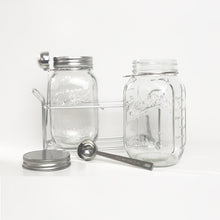 Load image into Gallery viewer, Mason Craft Glass Jar Set with Rack and Spoons
