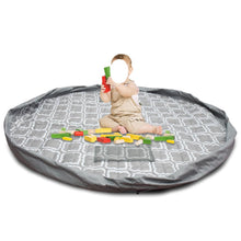 Load image into Gallery viewer, Quilted Toy Play Mat Grey
