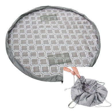 Quilted Toy Play Mat Grey