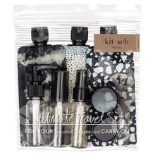 Load image into Gallery viewer, Kitsch Ultimate Travel Container Set TSA Approved in Black

