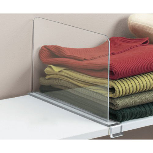 Cq acrylic 4PCS Shelf Dividers for Closets,Clear Acrylic Shelf