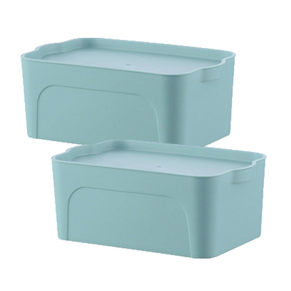 2pc Stacking bins with lid-Medium-Green