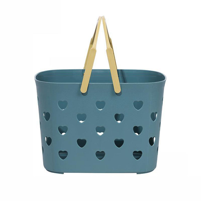 Storage Basket Large Hearts-Green