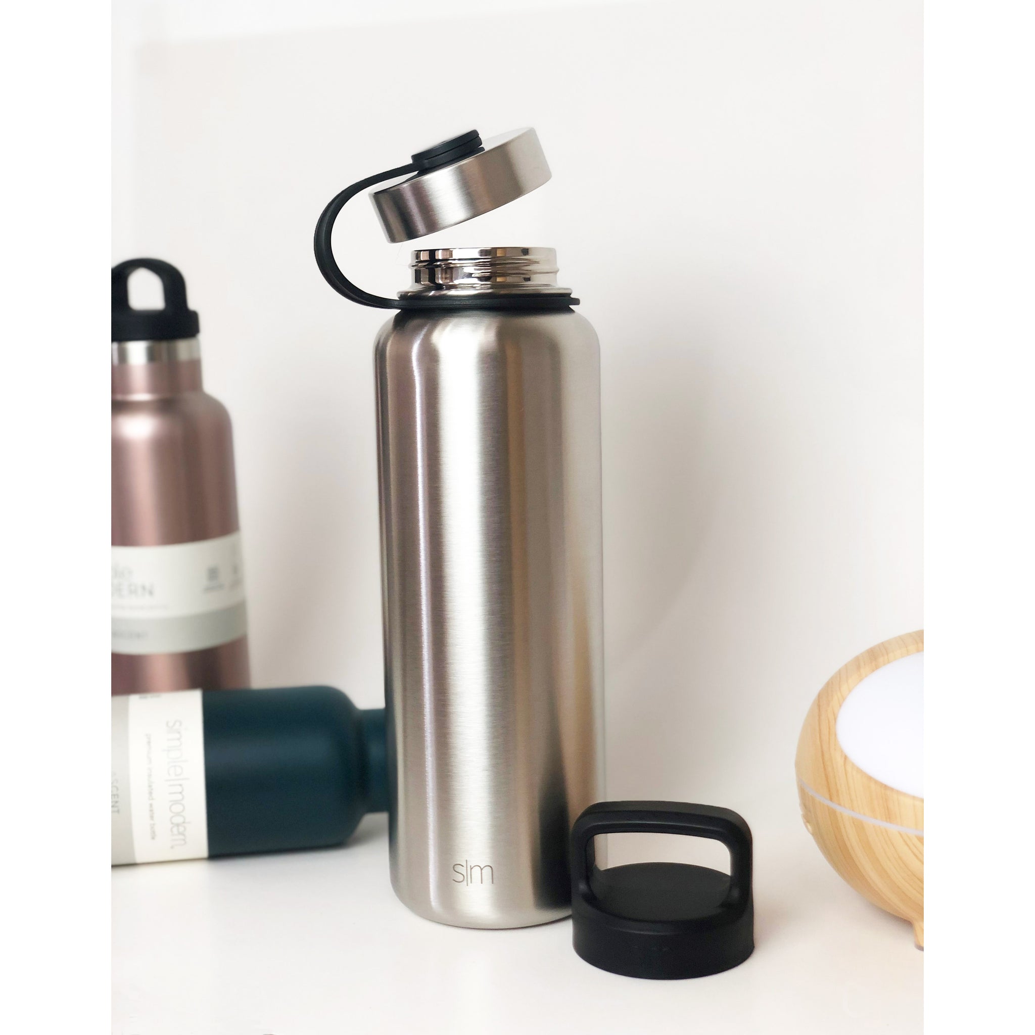 Simple Modern Summit Water Bottle, 40 Ounce, Simple Stainless