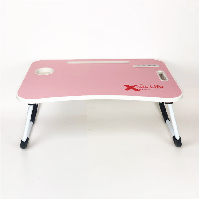 TV Tray with Folding Legs USB Port Drawer Fan and Desk Lamp