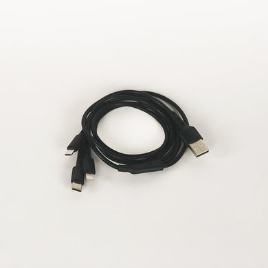 Three headed 5A 6ft Charging Cable for Android and iPhone