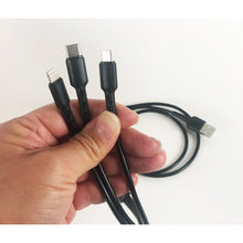 Load image into Gallery viewer, Three headed 5A 3ft Charging Cable for Android and iPhone
