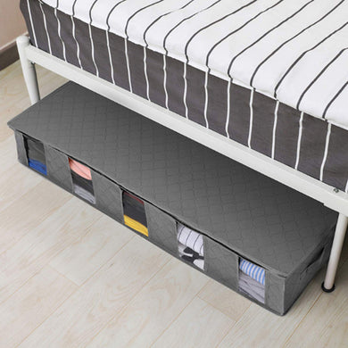 Under bed fabric storage