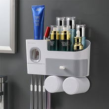 Load image into Gallery viewer, Wall Mount Toothbrush and Bathroom Organizer
