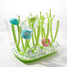 Load image into Gallery viewer, Baby Bottle Drying Rack with Tray Green
