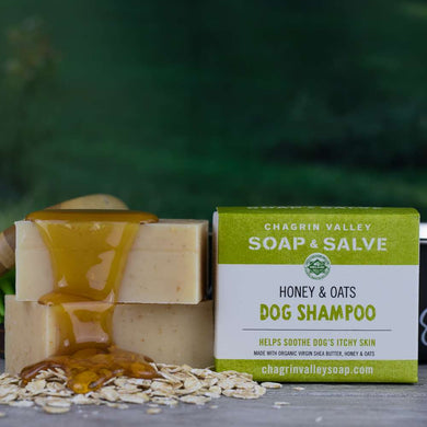 Dog Shampoo: Honey and oats shampoo bar 3.8oz