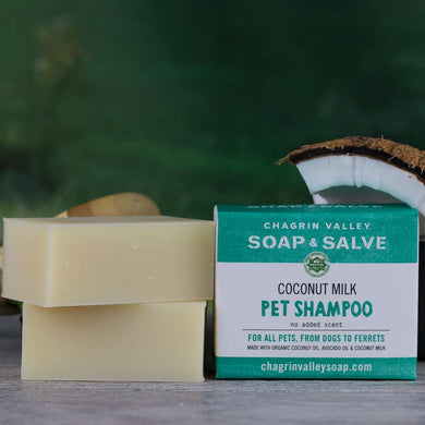 Pet shampoo: creamy coconut milk shampoo bar 3.8oz